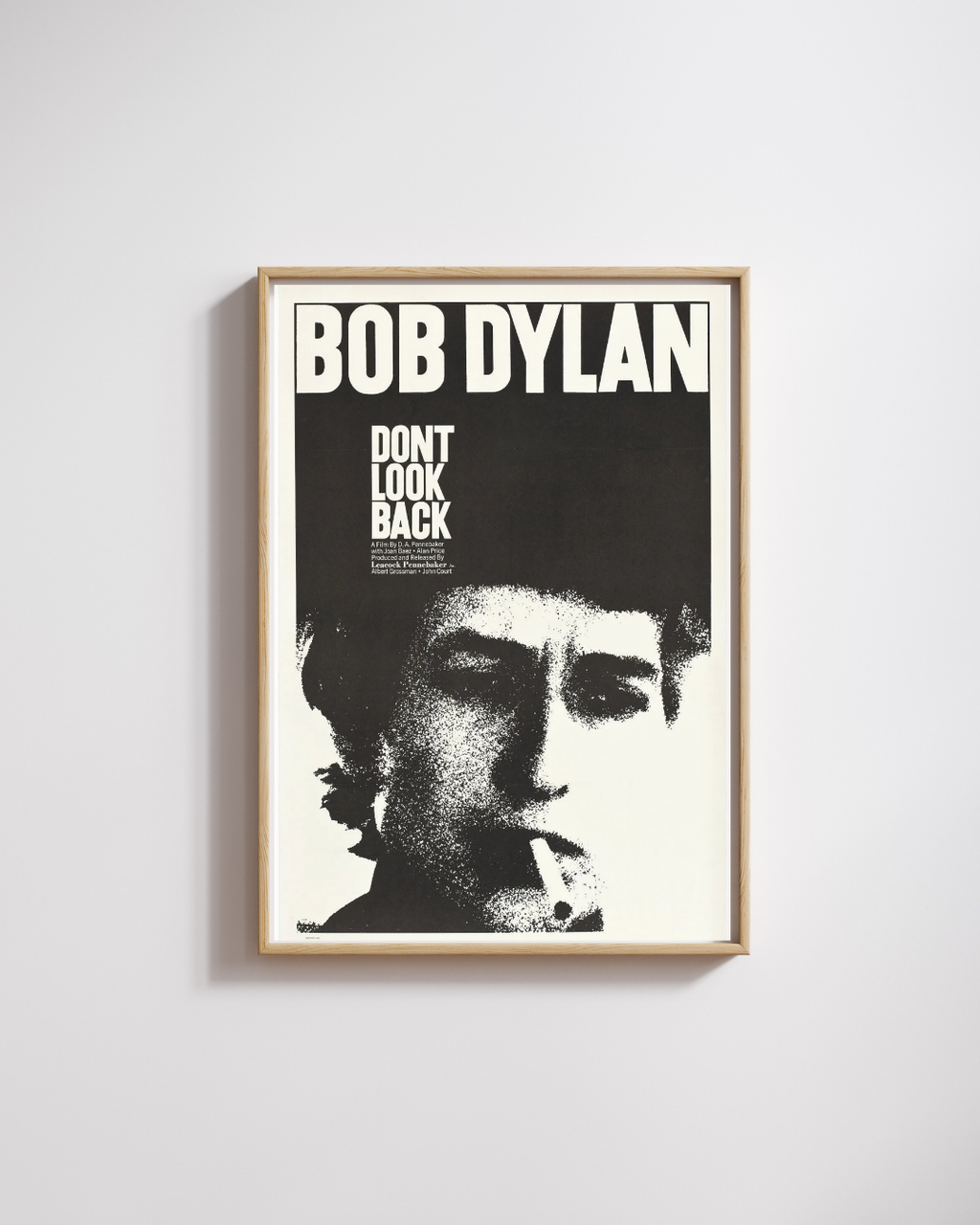 BOB DYLAN, "NO MIRES ATRÁS", REPRODUCCIÓN DE CARTEL DE CINE VINTAGE