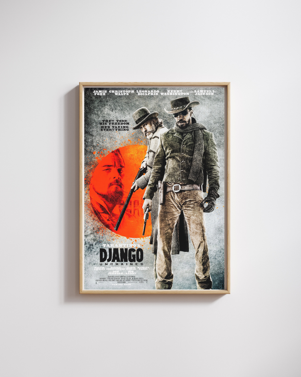 DJANGO UNCHAINED – QUENTIN TARANTINO FILM (2012) – JAMIE FOXX – WESTERN MOVIE POSTER – REPRODUCTION – POSTER HUB STUDIO – HQ