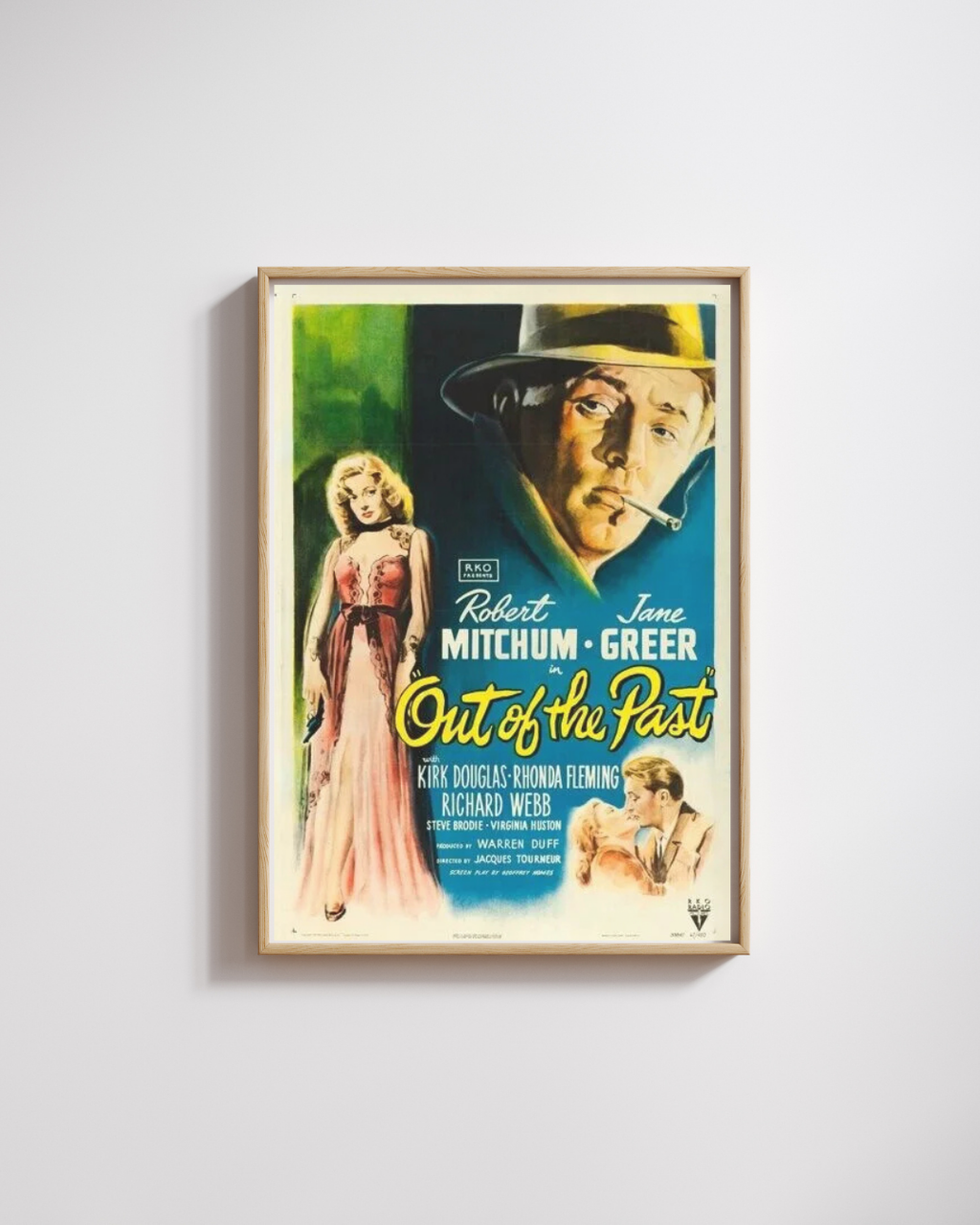 OUT OF THE PAST, ROBERT MITCHUM, 1947, Repro Affiche de Cinema Vintage, HQ
