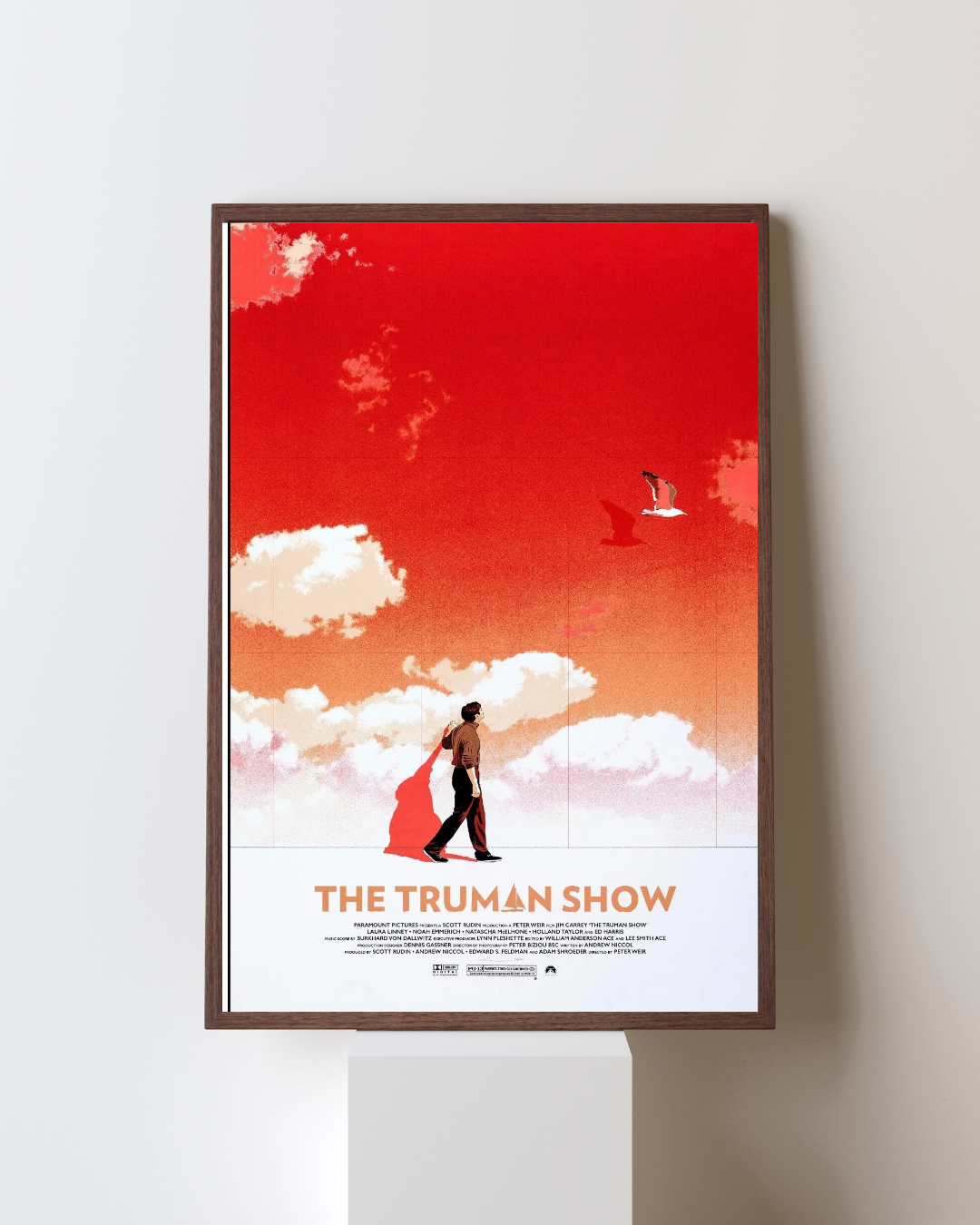 EL SHOW DE TRUMAN, JIM CARREY, LAURA LINNEY, 1998 - póster de cine repro, HQ.