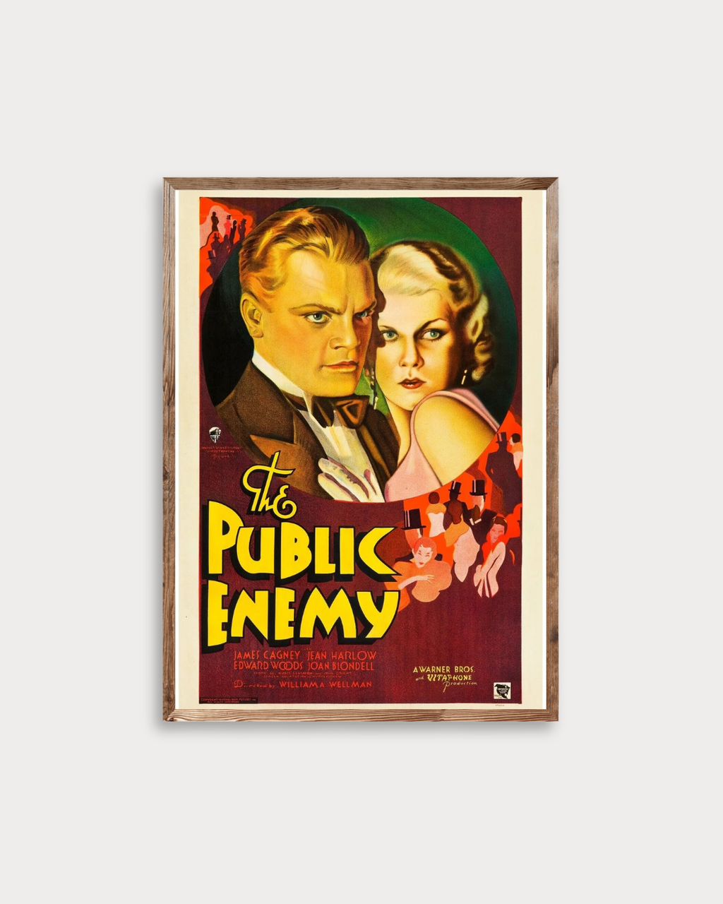 THE PUBLIC ENEMY, JAMES CAGNEY, 1931, REPRO MOVIE POSTER, VINTAGE, HQ