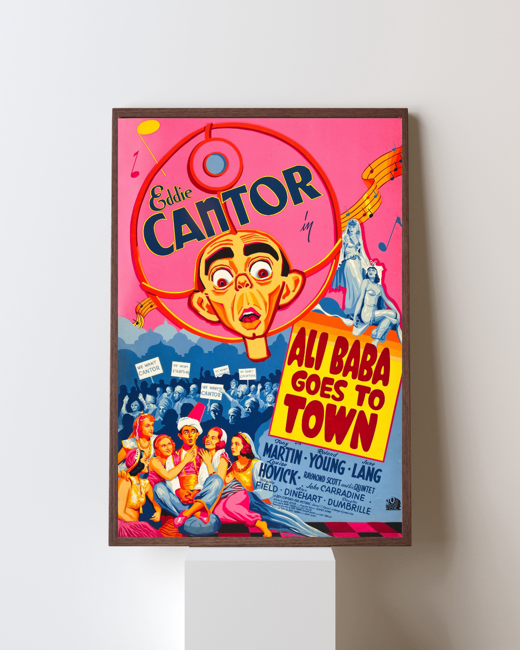ALI BABA GOES TO TOWN – MOVIE POSTER – EDDIE CANTOR – 1937 – MUSICAL COMEDY – REPRODUCTION – POSTER HUB STUDIO – HQ