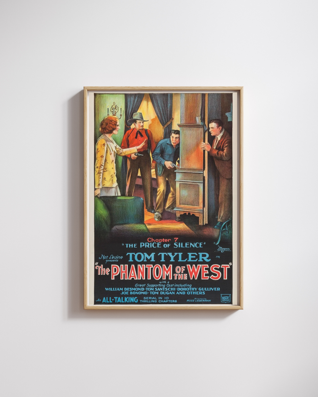 THE PHANTOM OF THE WEST, TOM TYLER, 1931, REPRO AFFICHE CINÉMA VINTAGE,HQ
