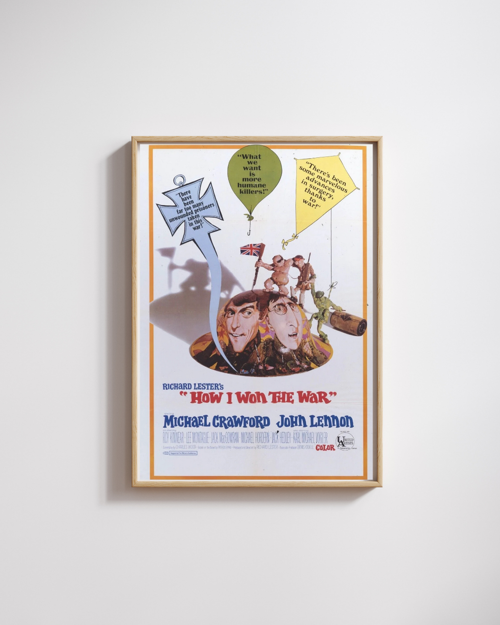 HOW I WON THE WAR – JOHN LENNON, 1967 – REPRO AFFICHE CINÉMA VINTAGE