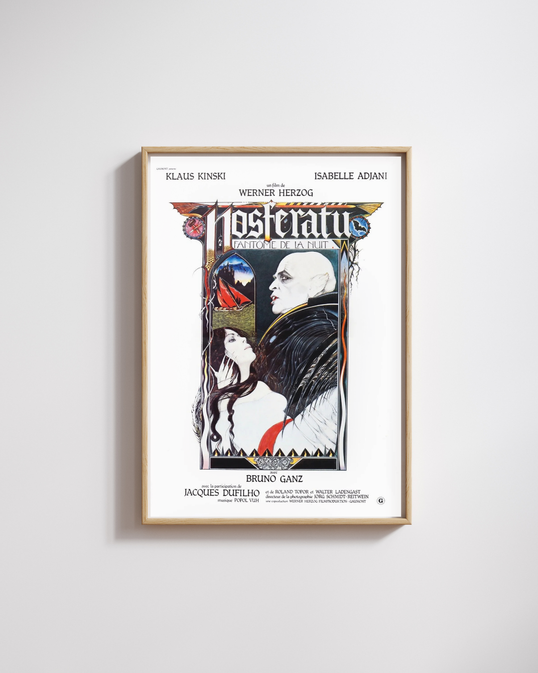 NOSFERATU, FANTÔME DE LA NUIT, KLAUS KINSKI, 1979, REPRO AFFICHE CINÉMA VINTAGE, HQ