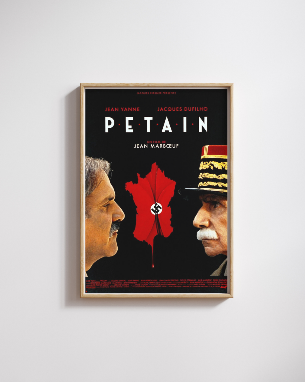 PETAIN, JEAN YANNE, 1993, Repro affiche cinema VINTAGE, HQ