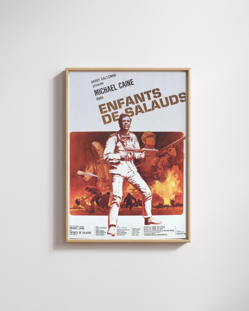ENFANTS DE SALAUDS, MICHAEL CAINE, 1969, AFFICHE CINEMA VINTAGE, HQ