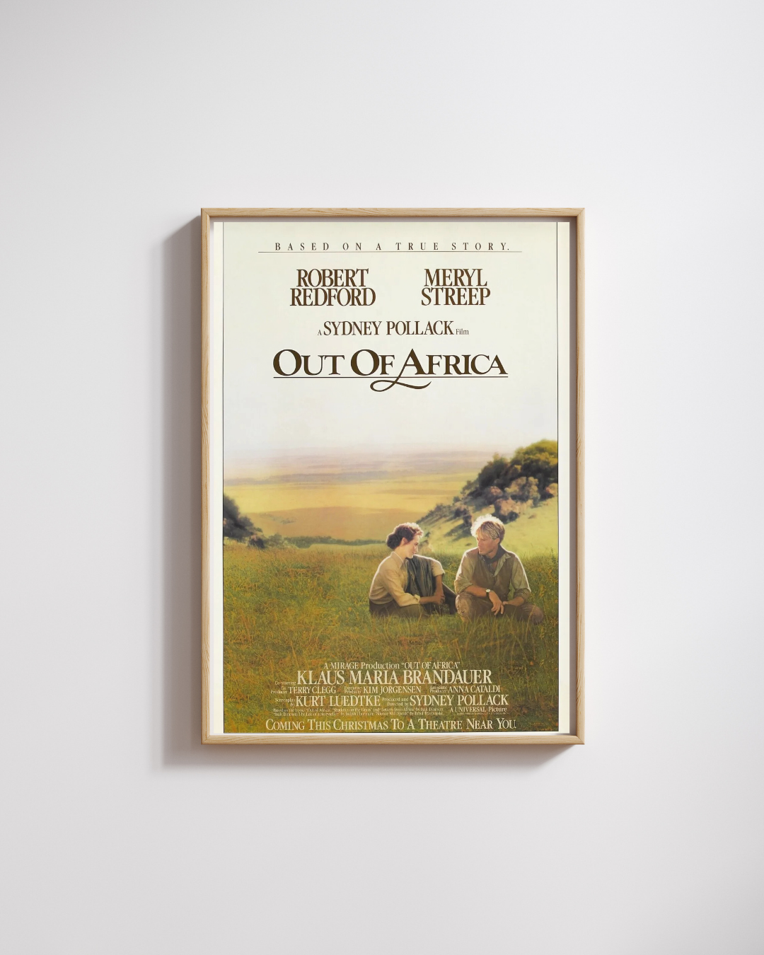 OUT OF AFRICA, ROBERT REDFORD, MERYL STREEP, 1985, REPRO AFFICHE CINEMA VINTAGE, HQ