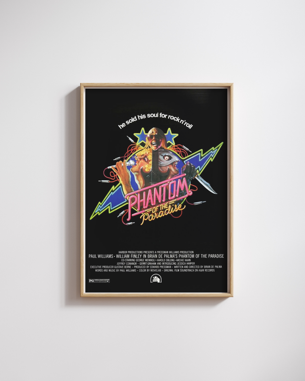PHANTOM OF THE PARADISE, WILLIAM FINLEY, 1974, Repro affiche cinéma, VINTAGE HQ