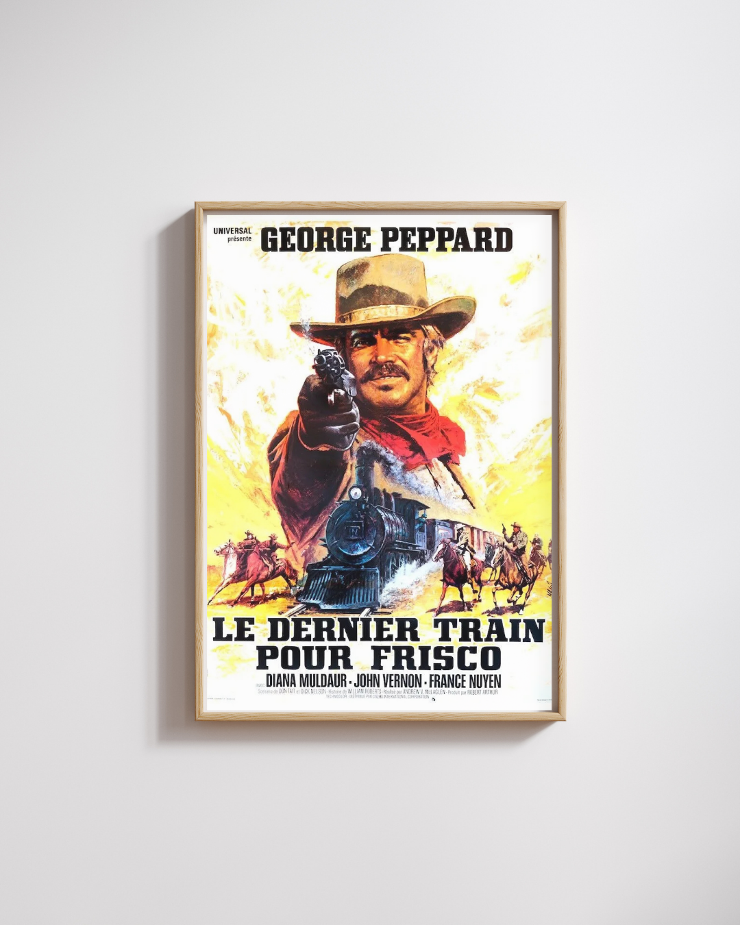 THE LAST TRAIN TO FRISCO, BEN JOHNSON, 1971, REPRO MOVIE POSTER, VINTAGE, HQ