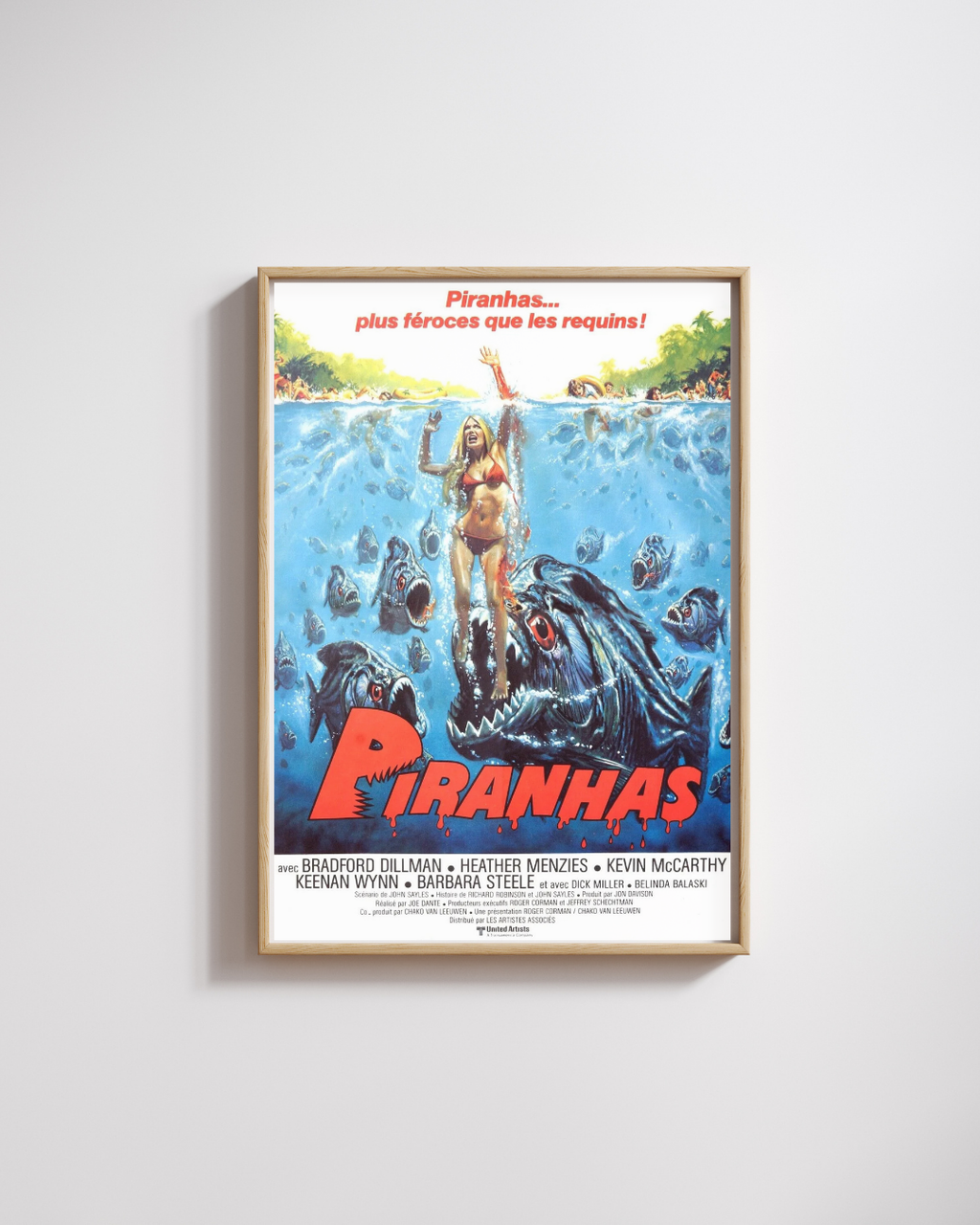 PIRANHA, HEATHER MENZIES, 1978, VINTAGE MOVIE POSTER REPRODUCTION, HQ