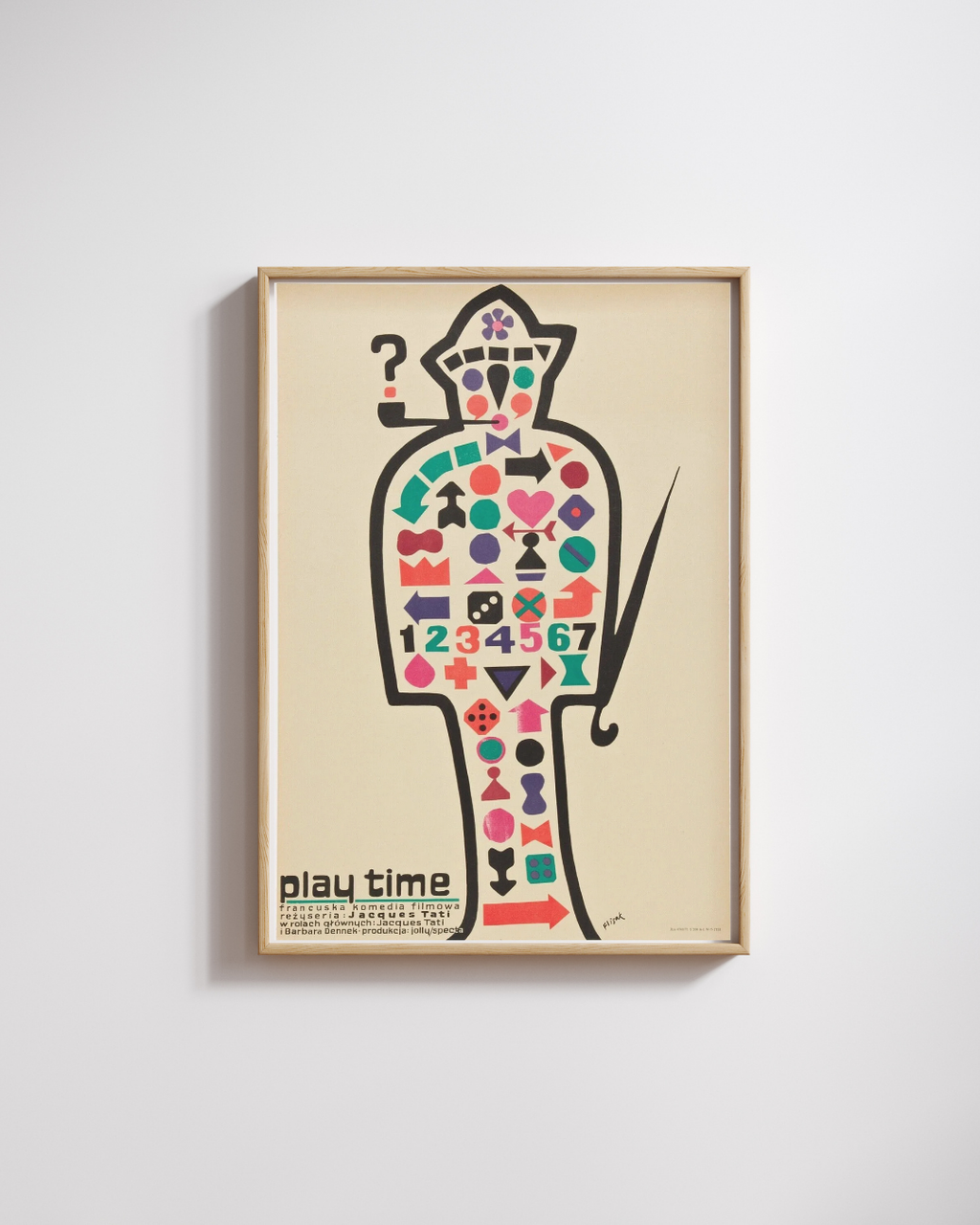 PLAYTIME, JACQUES TATI, BARBARA DENNEK, VINTAGE Movie Poster Repro, HQ