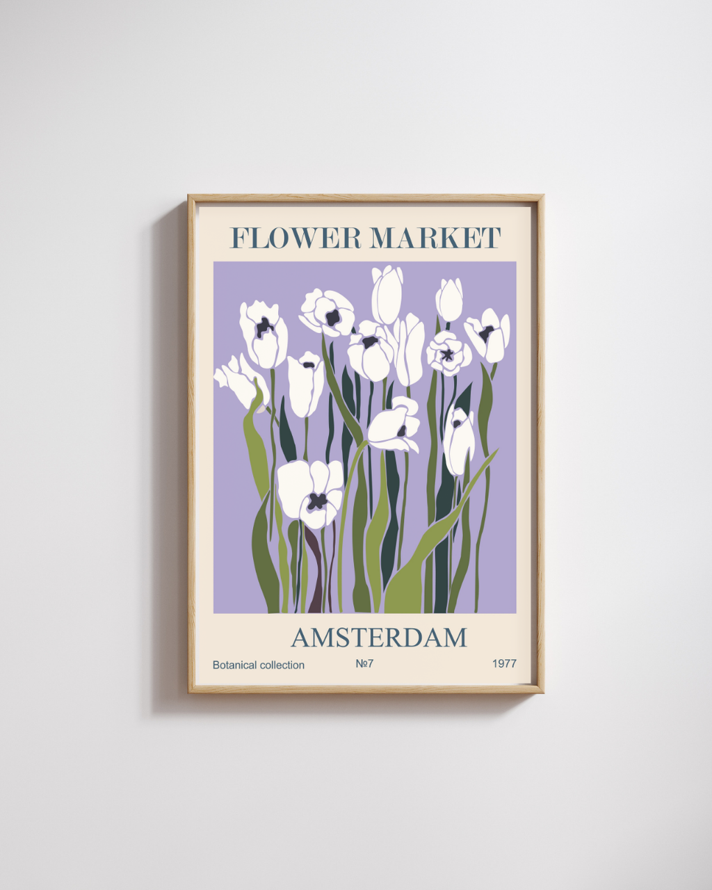 FLOWER MARKET, AMSTERDAM- REPRO  POSTER, VINTAGE, HQ.