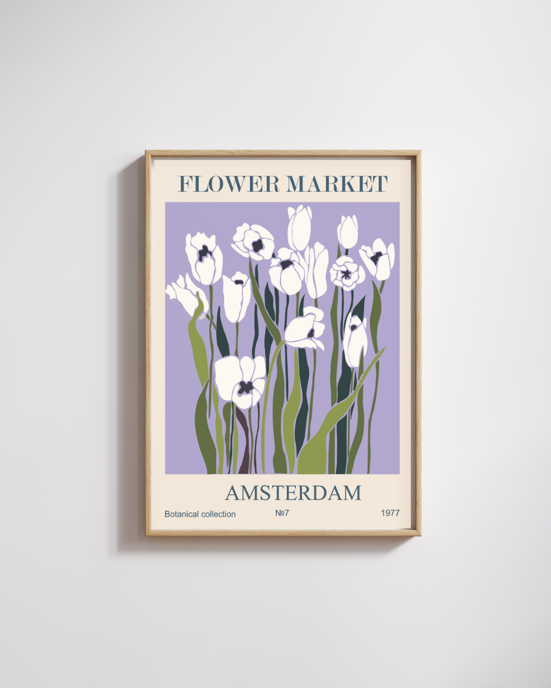 FLOWER MARKET, AMSTERDAM- REPRO  POSTER, VINTAGE, HQ.