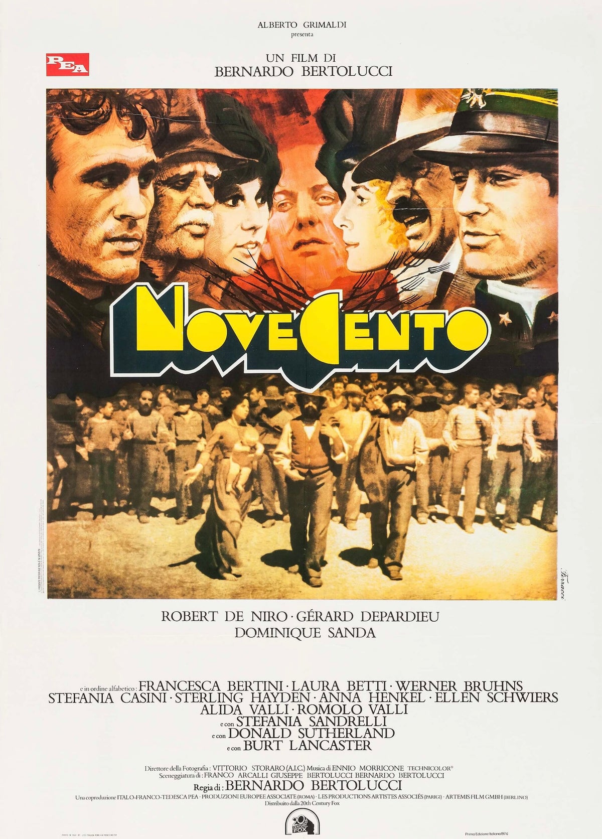 1900 (NOVECENTO) — FILM DE BERNARDO BERTOLUCCI (1976) — ROBERT DE NIRO — GÉRARD DEPARDIEU — AFFICHE CINÉMA DRAME HISTORIQUE — REPRODUCTION — POSTER HUB STUDIO — HQ