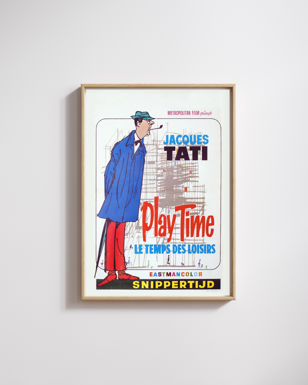 PLAYTIME, JACQUES TATI, 1967, REPRODUCCIÓN DE CARTEL DE CINE VINTAGE, HQ