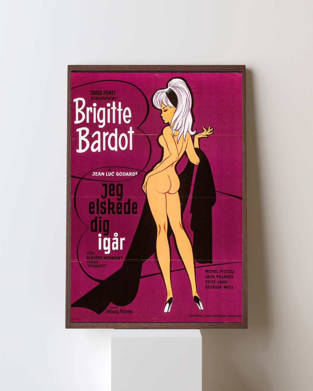 LE MÉPRIS, BRIGITTE BARDOT, 1963, repro affiche de cinema, VINTAGE, HQ