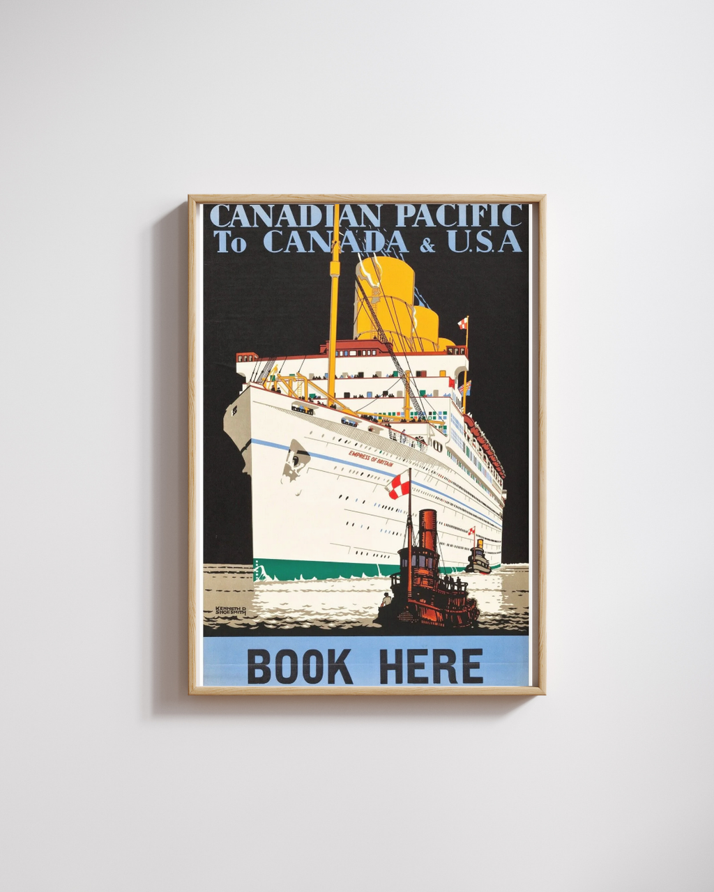 REPRO AFFICHE VINTAGE VOYAGE PUBLICITAIRE EN TOILE