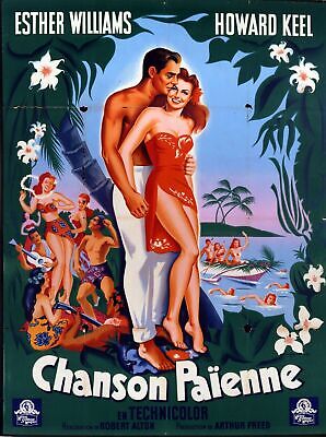CHANSON PAÏENNE, ESTHER WILLIAMS, 1950, REPRO MOVIE POSTER, VINTAGE, HQ
