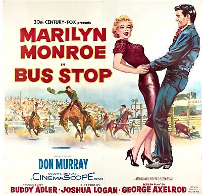 BUS STOP, MARILYN MONROE, 1956, REPRO MOVIE POSTER, VINTAGE, HQ