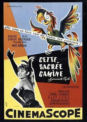 CETTE SACRÉE GAMINE, 1956, REPRO AFFICHE CINEMA VINTAGE