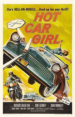 CHICA DE COCHE CALIENTE, JUNNE KENNEY, REPRODUCCIÓN DE CARTEL DE CINE VINTAGE DE ALTA CALIDAD