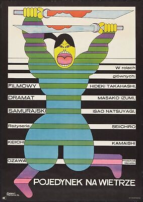 DUELO EN EL VIENTO, 1973, REPRODUCCIÓN DE CARTEL DE PELÍCULA, VINTAGE, HQ