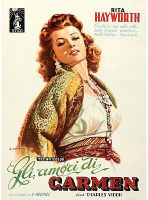LES AMOURS DE CARMEN, RITA HAYWORTH 1948, repro affiche cinéma, HQ