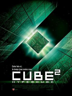 CUBE 2 : HYPERCUBE, KARI MATCHETT, GERAINT WYN DAVIES, 2002, REPRO AFFICHE CINÉMA VINTAGE, HQ