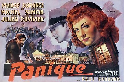 PANIQUE, VIVIANE ROMANCE, Repro Affiche Cinéma VINTAGE, HQ