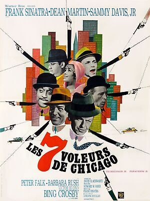 LES 7 VOLEURS DE CHICAGO, FRANK SINATRA, 1964, Repro affiche cinéma, VINTAGE,HQ