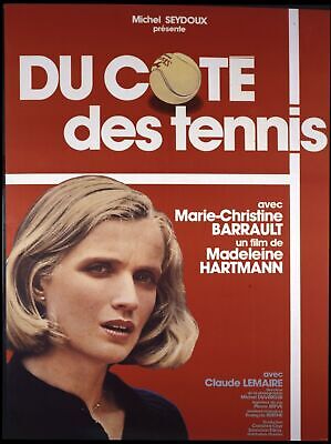 DU CÔTÉ DES TENNIS – MARIE-CHRISTINE BARRAULT, 1973, REPRO MOVIE POSTER, VINTAGE, HQ