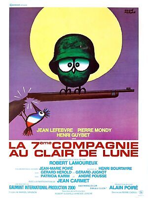 LA 7ÈME COMPAGNIE AU CLAIR DE LUNE, PIERRE MONDY, 1977, REPRO MOVIE POSTER, VINTAGE, HQ
