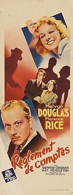 RÈGLEMENT DE COMPTES, MELVYN DOUGLAS , REPRO AFFICHE CINEMA VINTAGE (60X120) HQ