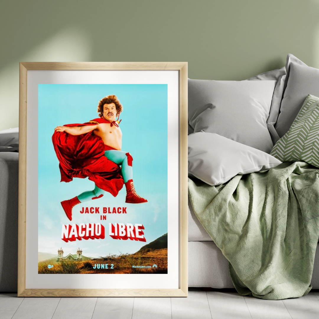 NACHO LIBRE – FILM (2006) – JACK BLACK – COMÉDIE – AFFICHE CINÉMA – REPRODUCTION – POSTER HUB STUDIO – HQ