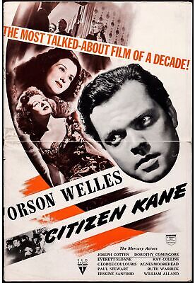 CITIZEN KANE, ORSON WELLES, CINEMA POSTER REPRO