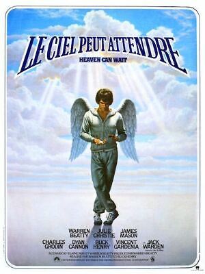 HEAVEN CAN WAIT, WARREN BEATTY, 1978, REPRO MOVIE POSTER, VINTAGE, HQ