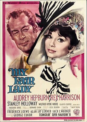 MY FAIR LADY, AUDREY HEPBURN, 1964, Repro affiche cinéma vintage, HQ