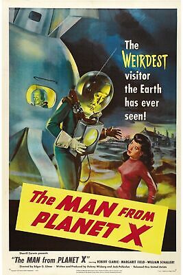 L’HOMME DE LA PLANÈTE X, ROBERT CLARKE, 1951, REPRO MOVIE POSTER, VINTAGE, HQ