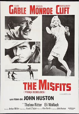LES DÉSAXÉS, THE MISFITS, MARILYN MONROE, CLARK GABLE, 1961, REPRO AFFICHE CINEMA, HQ