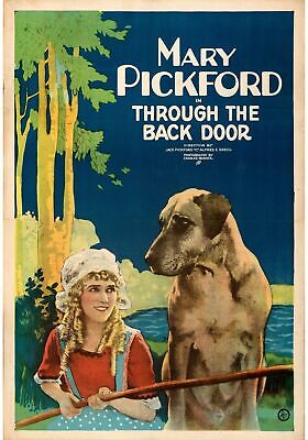 PAR L'ENTREE DE SERVICE, MARY PICKFORD, 1921 REPRO AFFICHE VINTAGE, HQ