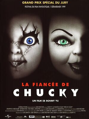 LA FIANCEE DE CHUCKY, JENNIFER TILLY, 1998, Repro affiche cinéma, VINTAGE, HQ
