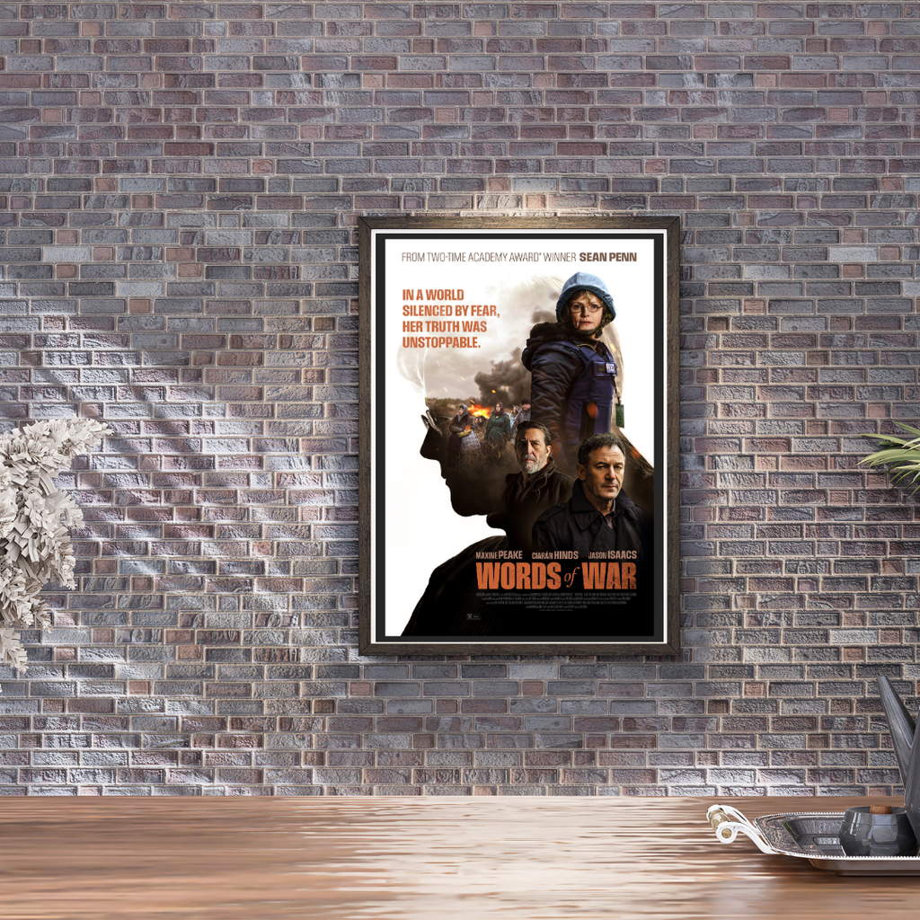 WORDS OF WAR – A FILM BY JAMES STRONG (2024) – MAXINE PEAKE – DRAMA / WAR – CINEMA POSTER – REPRODUCTION – POSTER HUB STUDIO – HQ