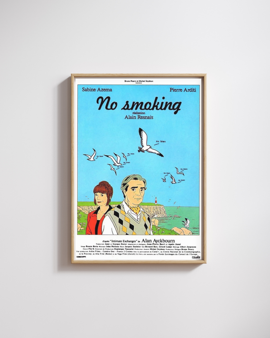 NO FUMAR, SABINE AZEMA, 1993, póster de cine réplica, VINTAGE, HQ