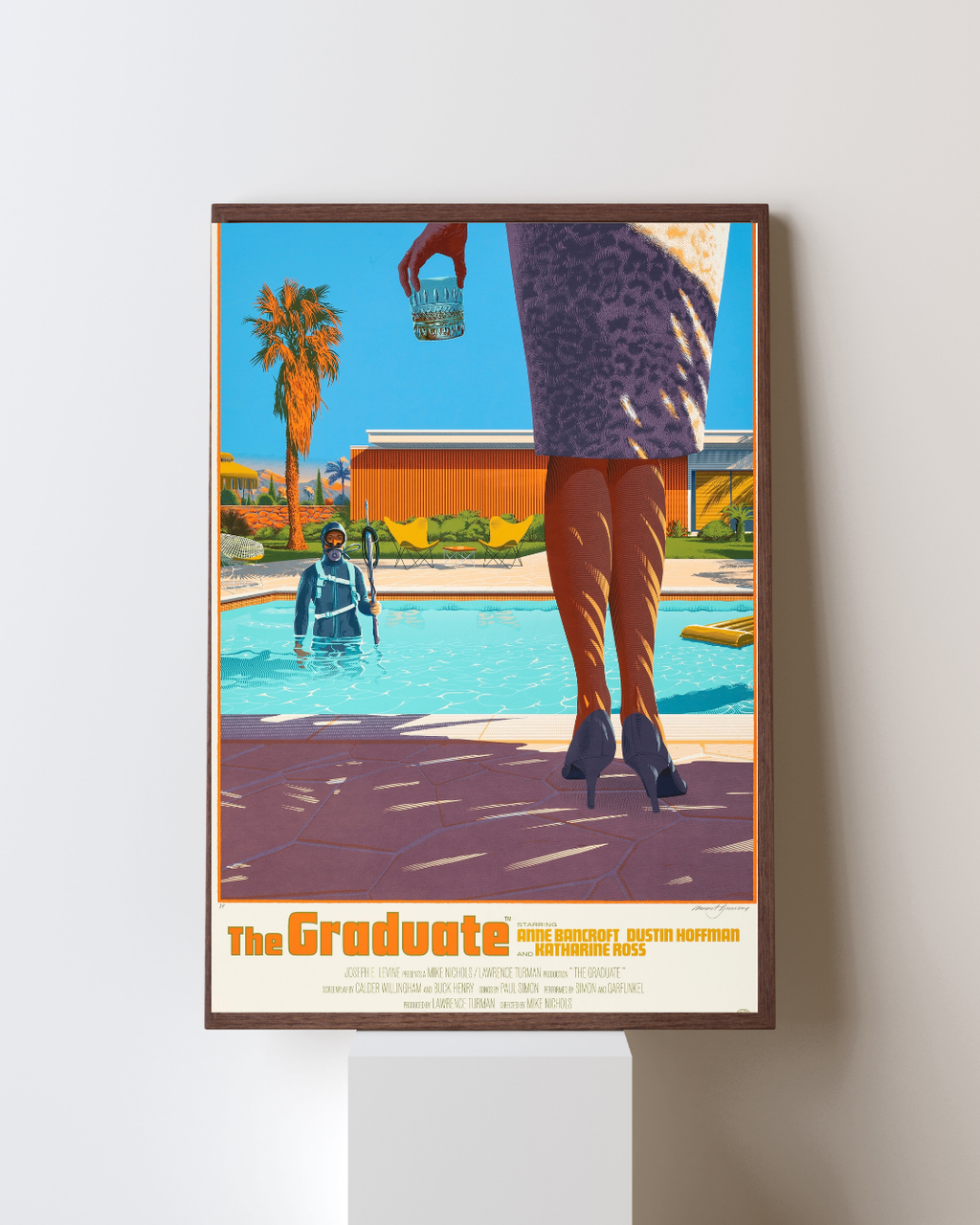 THE GRADUATE – A MIKE NICHOLS FILM (1967) – DUSTIN HOFFMAN – DRAMA COMEDY MOVIE POSTER – REPRODUCTION – POSTER HUB STUDIO – HQ