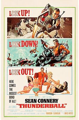 THUNDERBALL, SEAN CONNERY 1965 HQ cinema poster reproduction