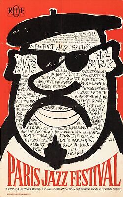 PARIS JAZZ FESTIVAL, REPRO AFFICHE MUSIQUE VINTAGE, HQ
