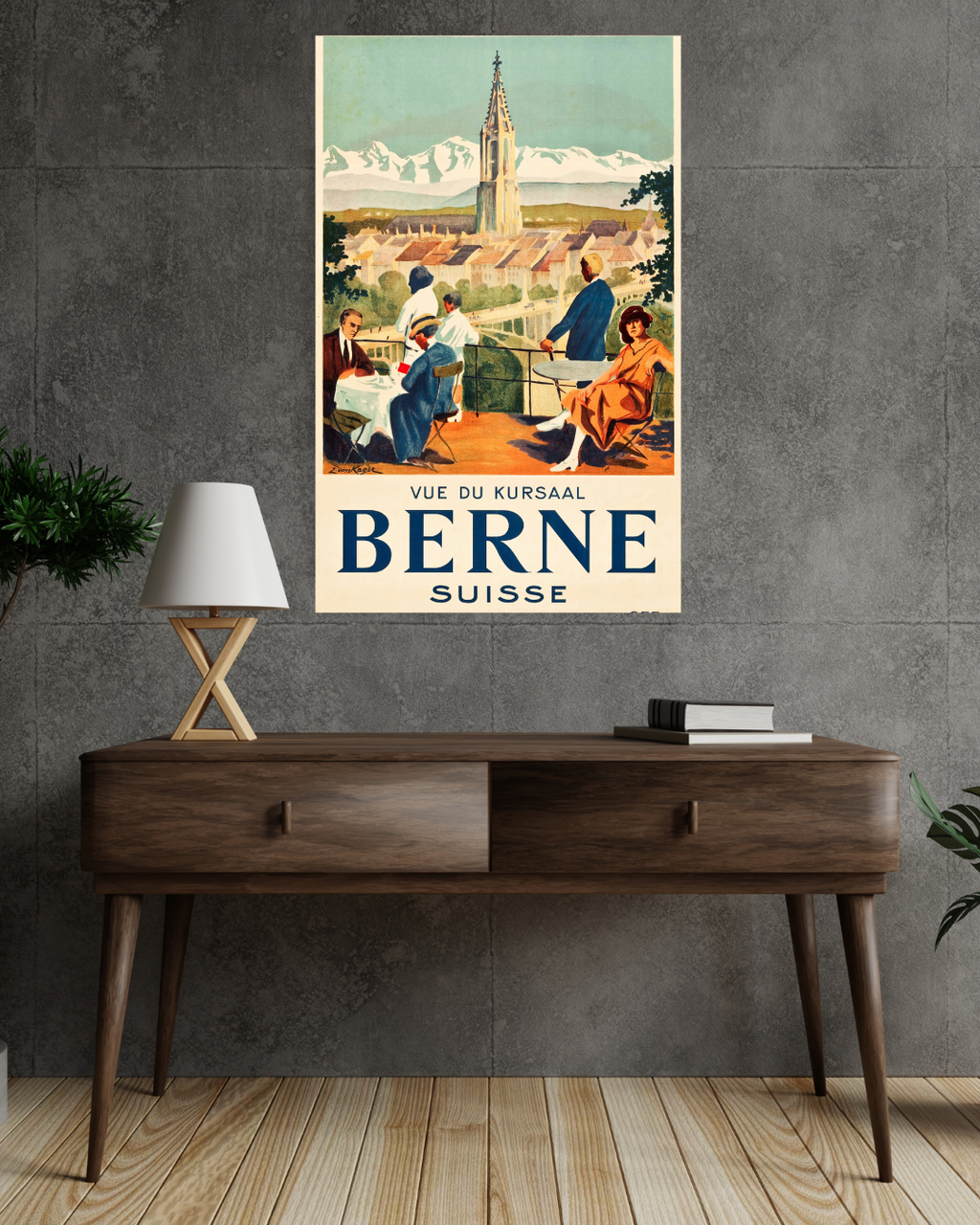 BERN SWITZERLAND – VINTAGE TRAVEL POSTER – ZWON KAGER – SWISS TOURISM POSTER – REPRODUCTION – POSTER HUB STUDIO – HQ