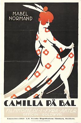 CAMILLA PA BAL, MABEL NORMAND, 1920, GOLDWYN, REPRO MOVIE POSTER, VINTAGE, HQ