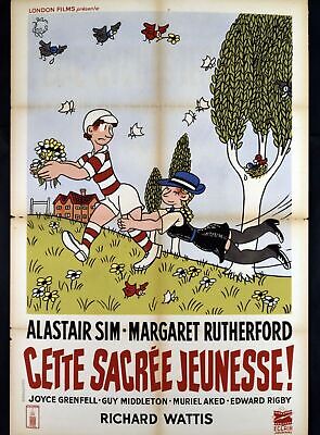 CETTE SACRÉE JEUNESSE ! ALASTAIR SIM, REPRO AFFICHE DE CINEMA VINTAGE HQ